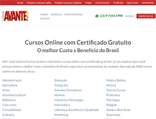 Tablet Screenshot of cursosavante.com.br